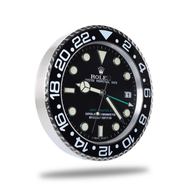 GMT Master Wall Clock - Black Silver - Image 2