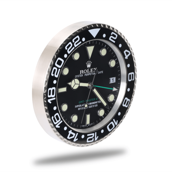 GMT Master Wall Clock - Black Silver - Image 3