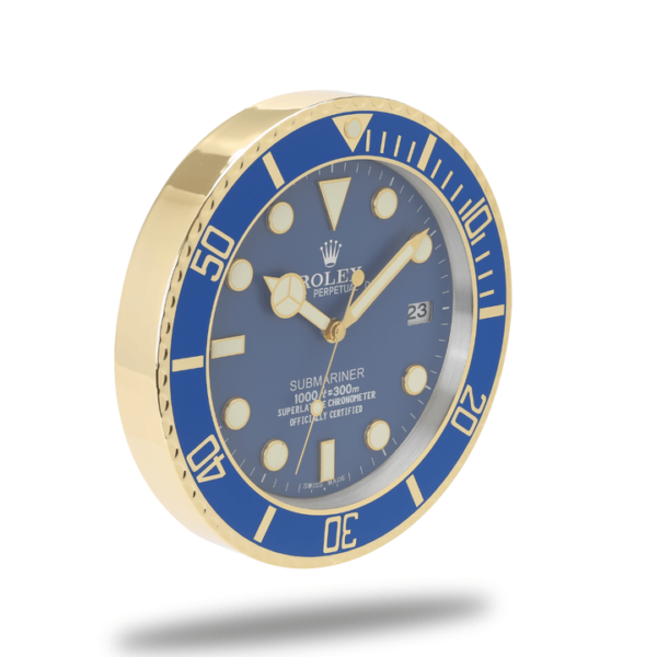 Submariner Wall Clock - Blue Gold - Image 2