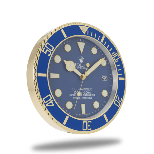 Submariner Wall Clock - Blue Gold - Image 3