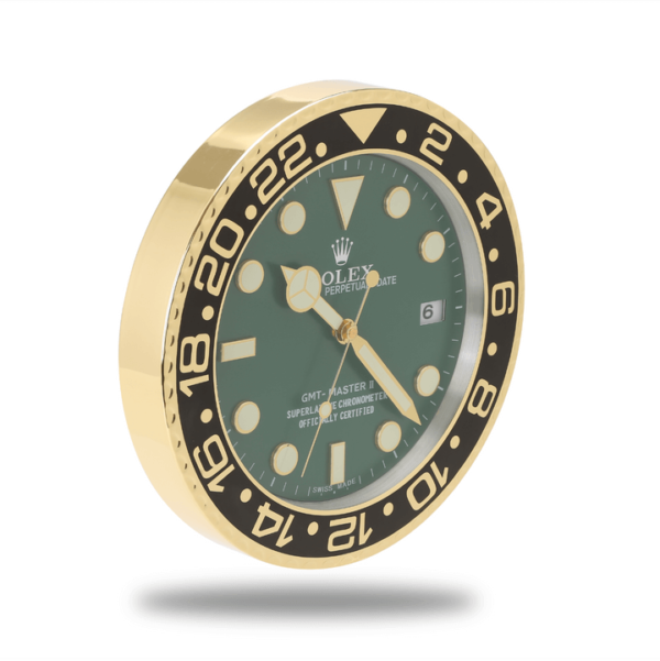 GMT Master Wall Clock - Gold and Green - Image 2