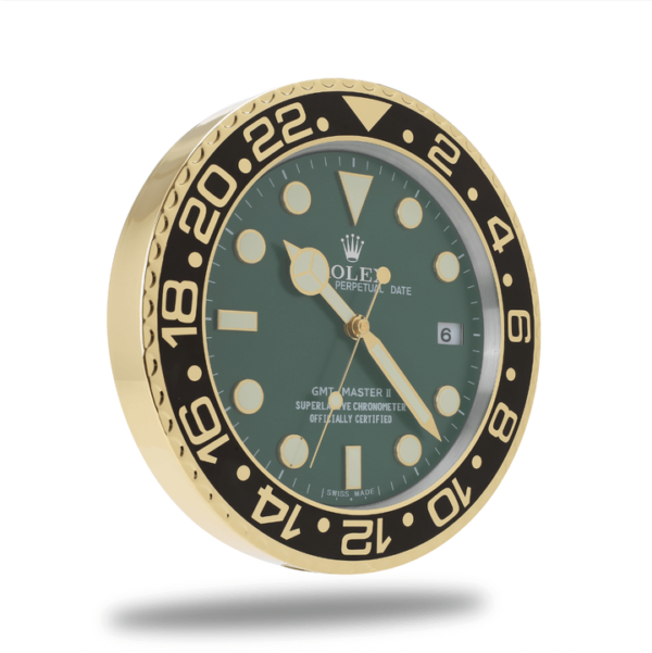 GMT Master Wall Clock - Gold and Green - Image 3