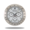 Daytona Wall Clock - Silver White