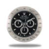Daytona Wall Clock - Silver Black