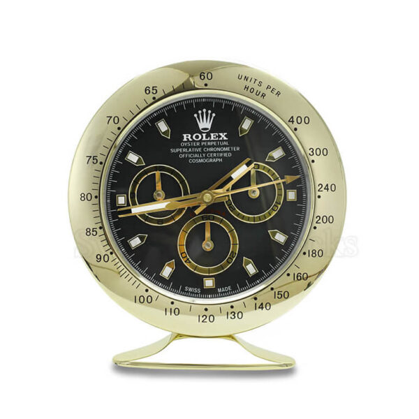 Daytona Table Clock – Gold Black