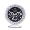Daytona Table Clock – Sliver Black