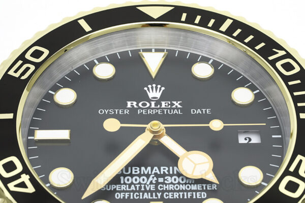 Submariner Table Clock - Gold Black - Image 3