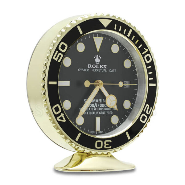 Submariner Table Clock - Gold Black - Image 2